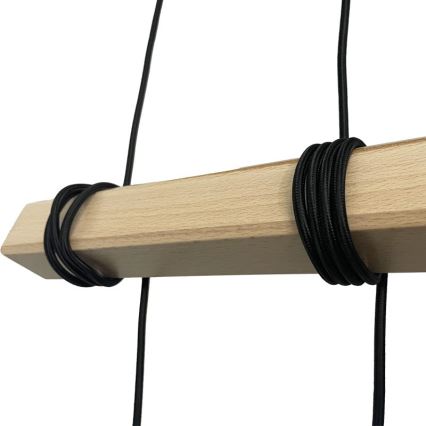 Ljuskrona med textilsladd 4xE27/60W/230V koppar