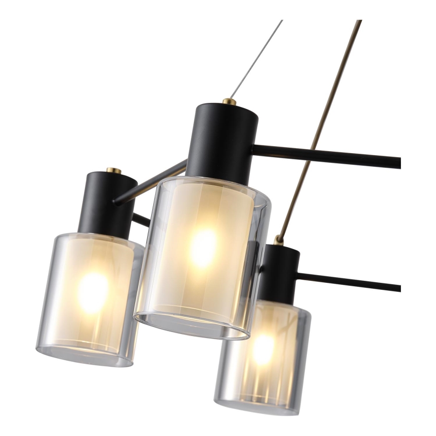 Ljuskrona med textilsladd 6xE14/15W/230V