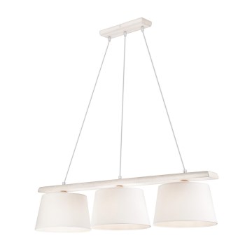 Ljuskrona med textilsladd AIDA 3xE27/60W/230V ek - FSC certifierade