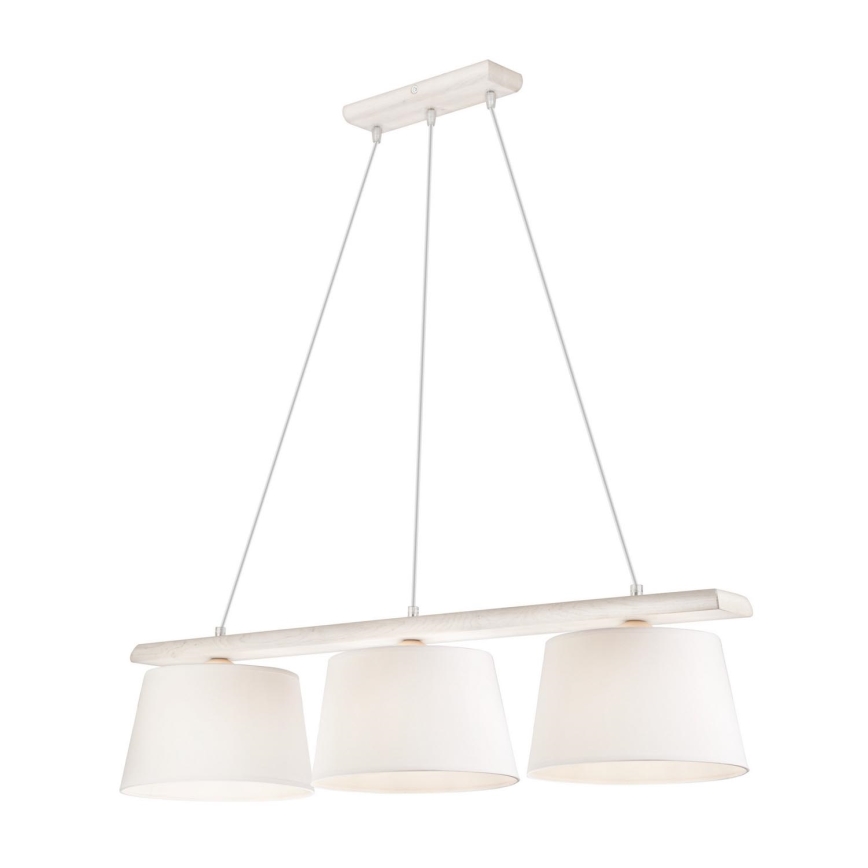 Ljuskrona med textilsladd AIDA 3xE27/60W/230V ek - FSC certifierade