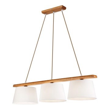 Ljuskrona med textilsladd AIDA 3xE27/60W/230V ek - FSC certifierade