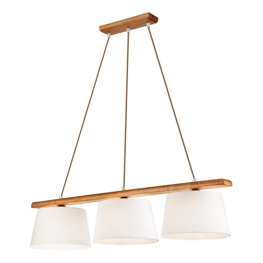 Ljuskrona med textilsladd AIDA 3xE27/60W/230V ek - FSC certifierade
