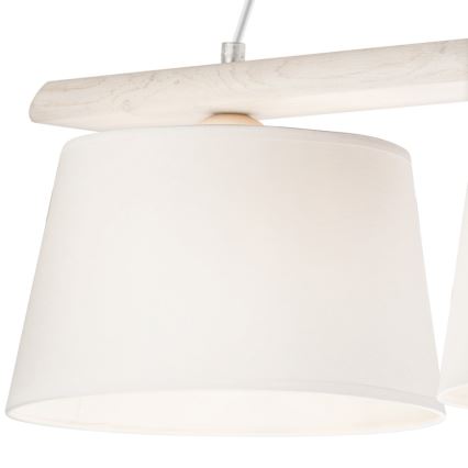 Ljuskrona med textilsladd AIDA 3xE27/60W/230V ek - FSC certifierade