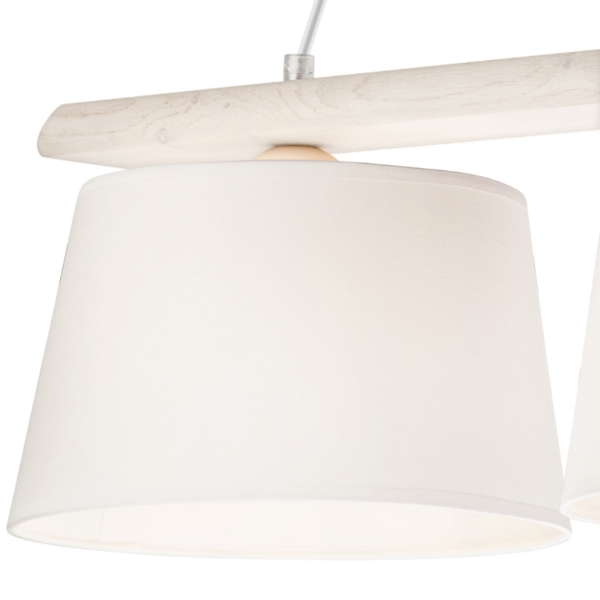 Ljuskrona med textilsladd AIDA 3xE27/60W/230V ek - FSC certifierade