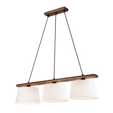Ljuskrona med textilsladd AIDA 3xE27/60W/230V - FSC certifierade