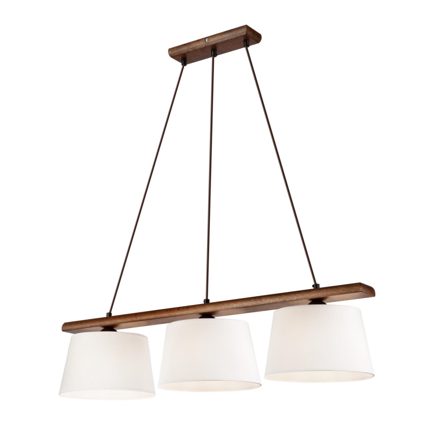 Ljuskrona med textilsladd AIDA 3xE27/60W/230V - FSC certifierade