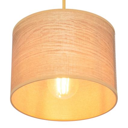Ljuskrona med textilsladd ALBA 1xE27/15W/230V diameter 20 cm brun