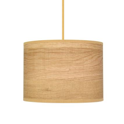 Ljuskrona med textilsladd ALBA 1xE27/15W/230V diameter 20 cm brun