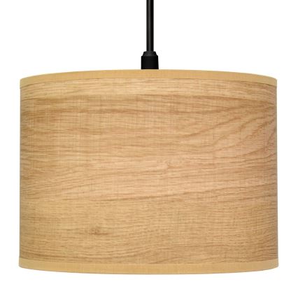 Ljuskrona med textilsladd ALBA 1xE27/15W/230V diameter 20 cm brun/svart