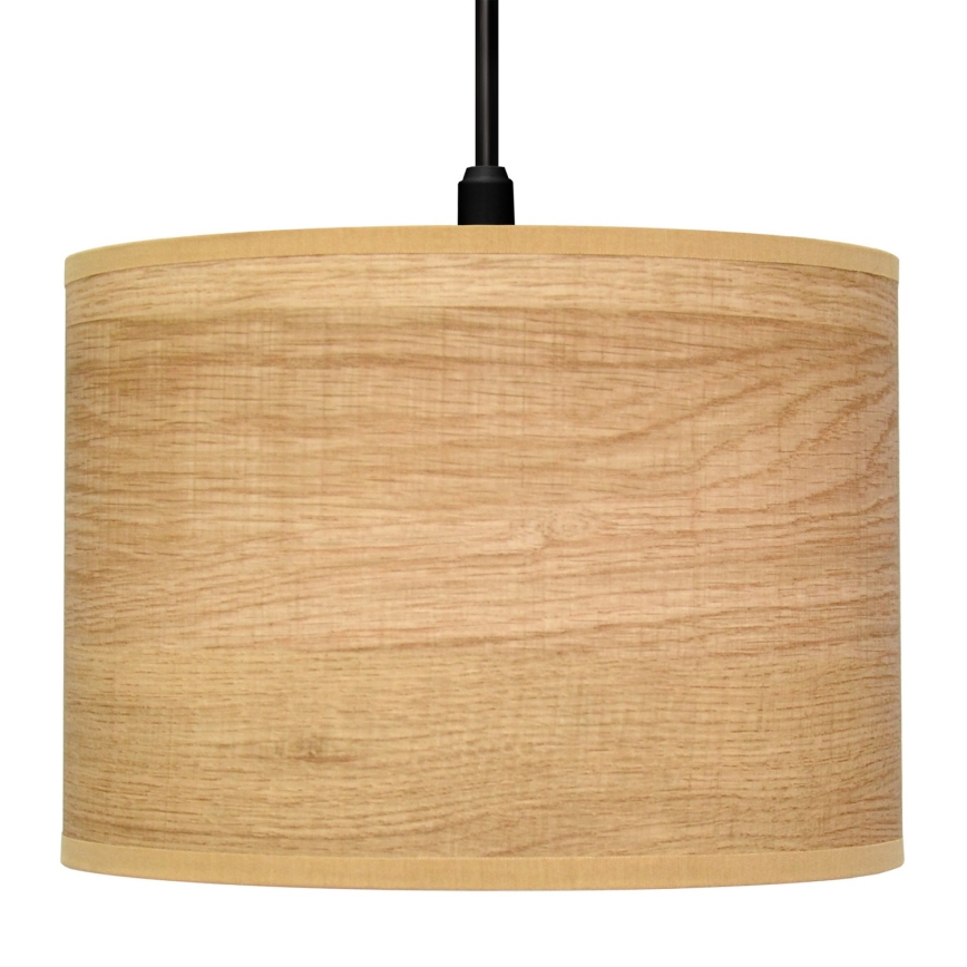 Ljuskrona med textilsladd ALBA 1xE27/15W/230V diameter 20 cm brun/svart