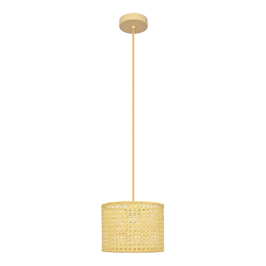 Ljuskrona med textilsladd ALBA 1xE27/15W/230V diameter 20 cm rotting