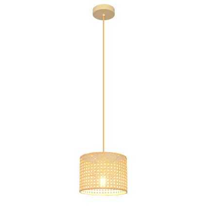 Ljuskrona med textilsladd ALBA 1xE27/15W/230V diameter 20 cm rotting