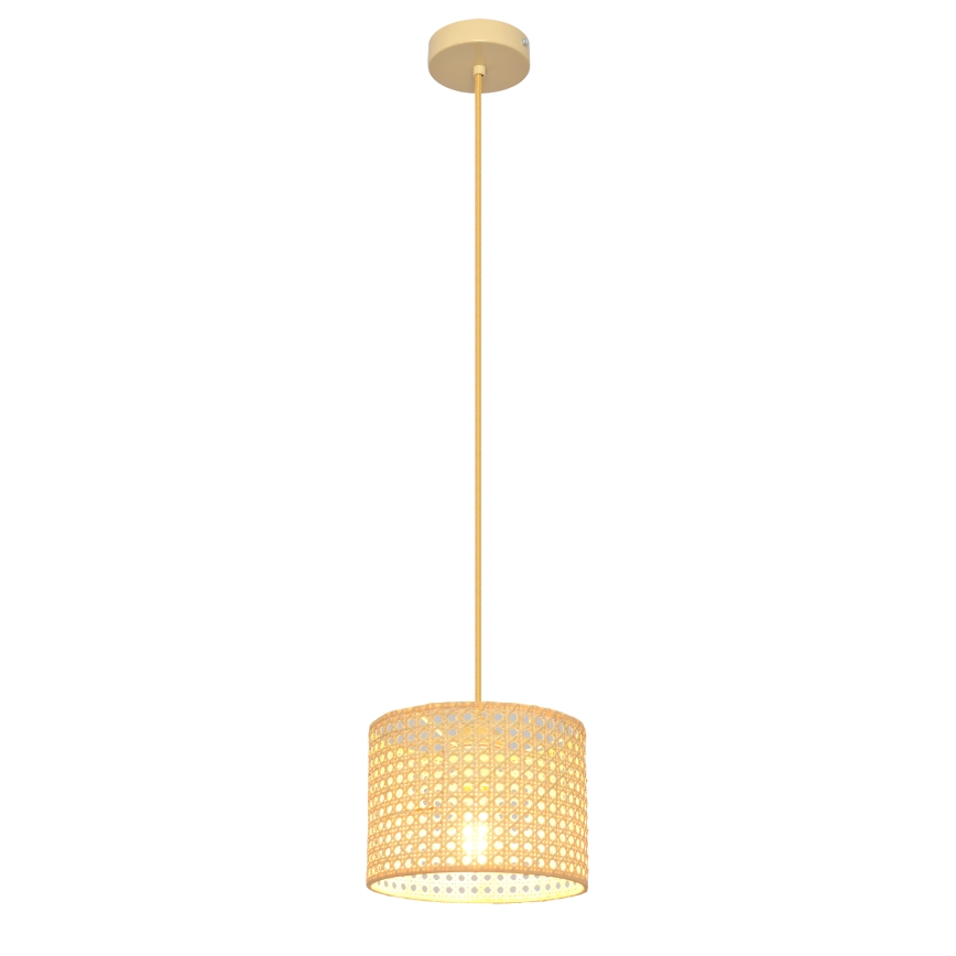 Ljuskrona med textilsladd ALBA 1xE27/15W/230V diameter 20 cm rotting