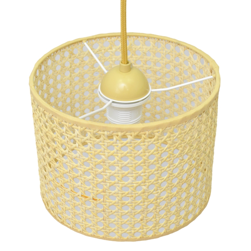 Ljuskrona med textilsladd ALBA 1xE27/15W/230V diameter 20 cm rotting