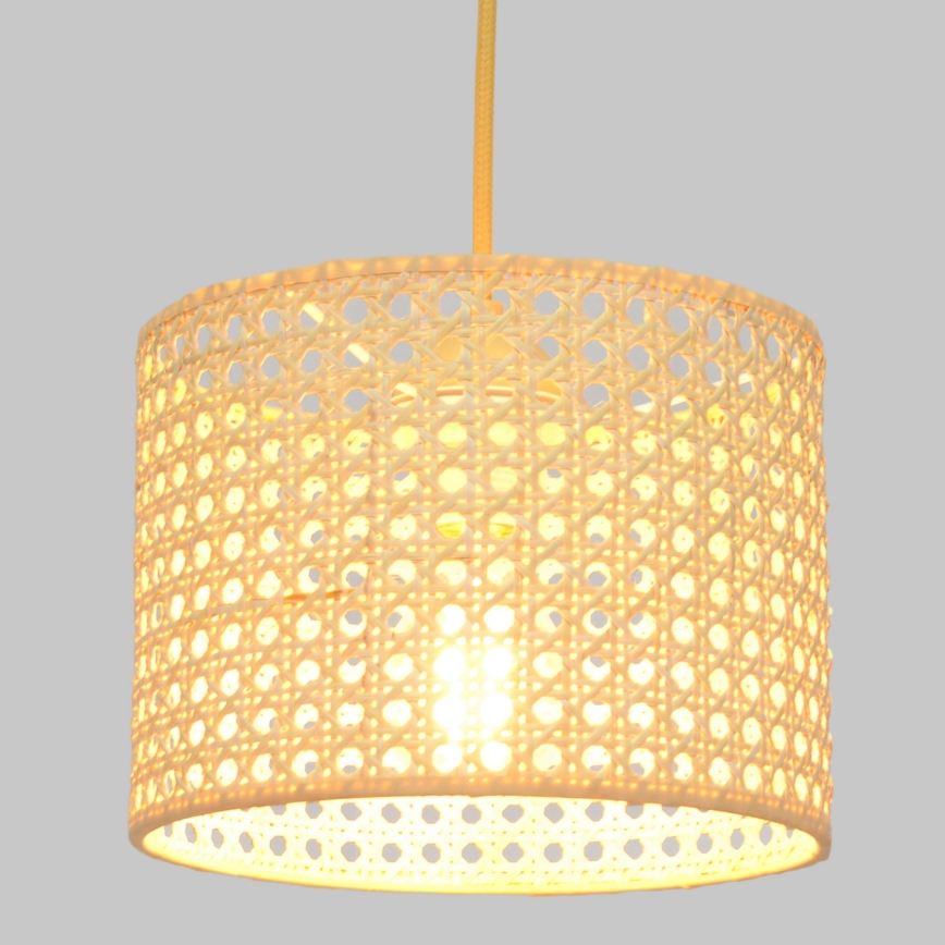 Ljuskrona med textilsladd ALBA 1xE27/15W/230V diameter 20 cm rotting