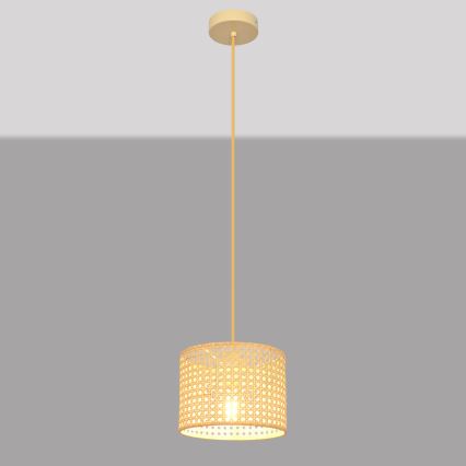 Ljuskrona med textilsladd ALBA 1xE27/15W/230V diameter 20 cm rotting