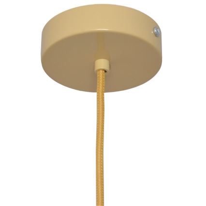 Ljuskrona med textilsladd ALBA 1xE27/15W/230V diameter 20 cm rotting