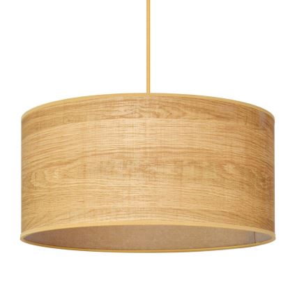 Ljuskrona med textilsladd ALBA 1xE27/15W/230V diameter 40 cm brun