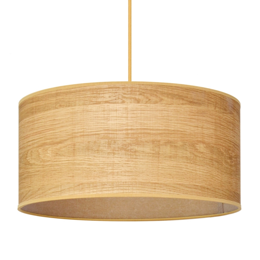 Ljuskrona med textilsladd ALBA 1xE27/15W/230V diameter 40 cm brun