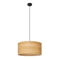 Ljuskrona med textilsladd ALBA 1xE27/15W/230V diameter 40 cm brun/svart