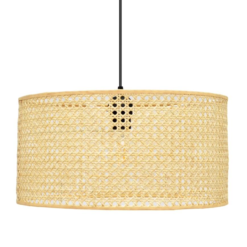 Ljuskrona med textilsladd ALBA 1xE27/15W/230V diameter 40 cm rotting/svart