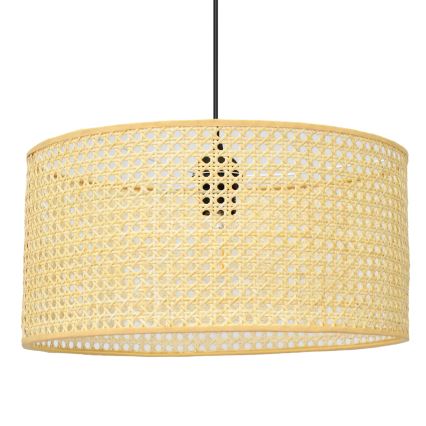 Ljuskrona med textilsladd ALBA 1xE27/15W/230V diameter 40 cm rotting/svart