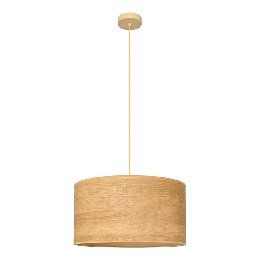 Ljuskrona med textilsladd ALBA 1xE27/15W/230V diameter 45 cm brun