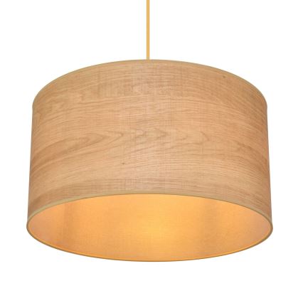 Ljuskrona med textilsladd ALBA 1xE27/15W/230V diameter 45 cm brun