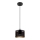 Ljuskrona med textilsladd ALDO 1xE27/60W/230V diameter 15 cm svart