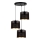 Ljuskrona med textilsladd ALDO 3xE27/60W/230V diameter 45 cm svart