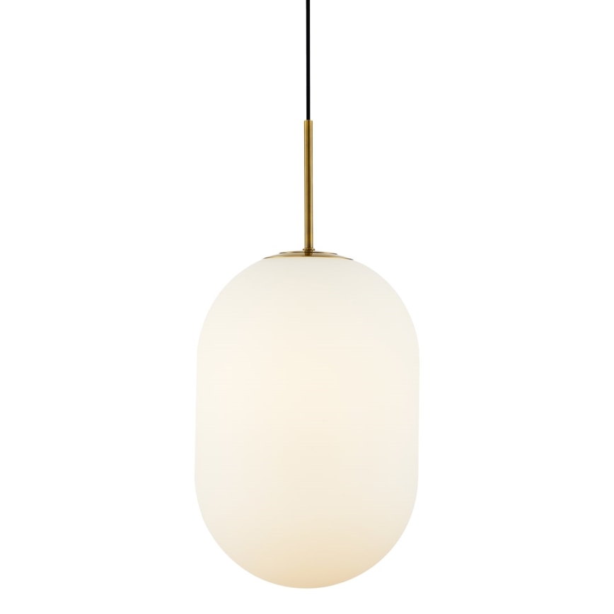 Ljuskrona med textilsladd ALIAS 1xE14/40W/230V diameter 24 cm guld