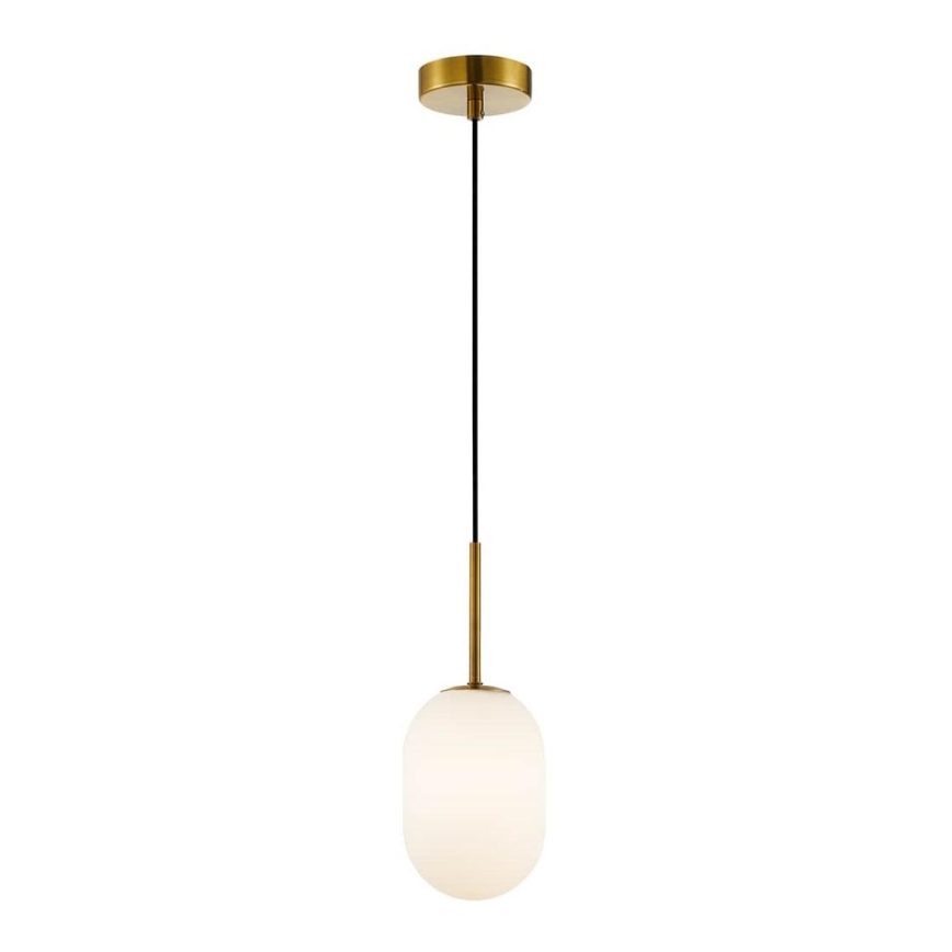 Ljuskrona med textilsladd ALIAS 1xG9/8W/230V diameter 12 cm guld