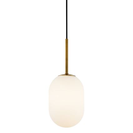 Ljuskrona med textilsladd ALIAS 1xG9/8W/230V diameter 12 cm guld