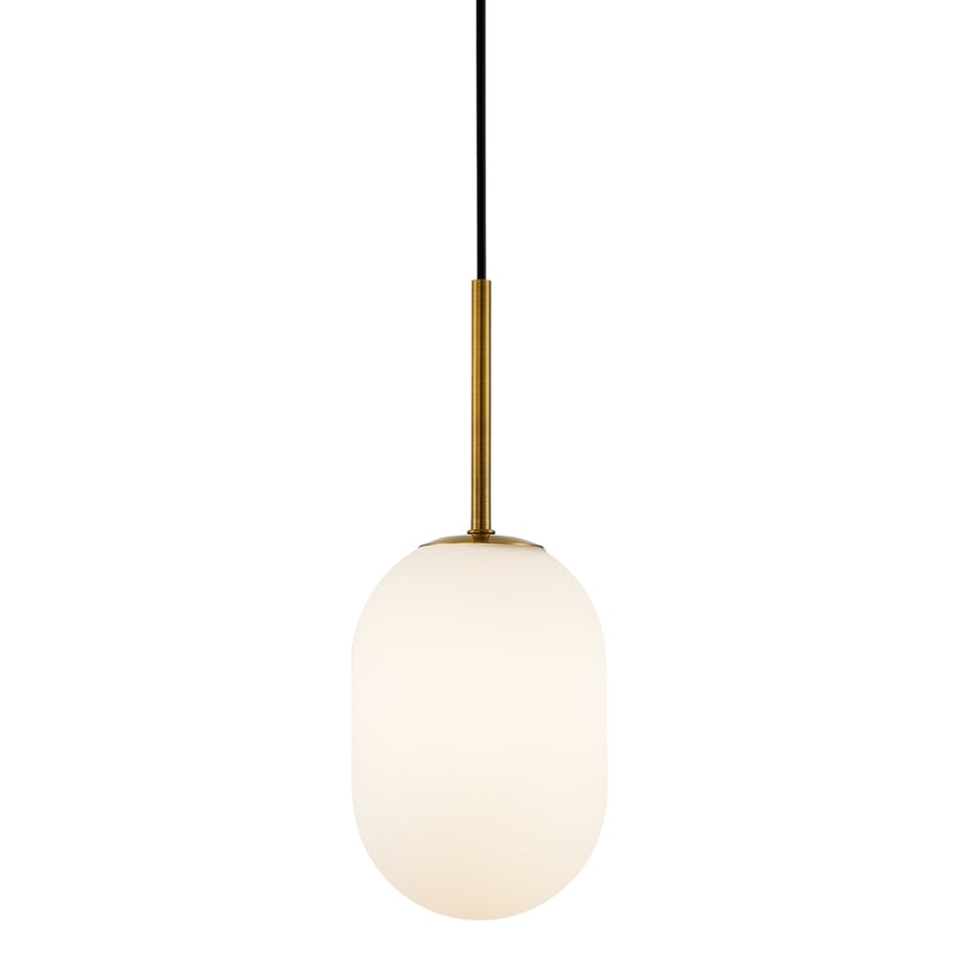 Ljuskrona med textilsladd ALIAS 1xG9/8W/230V diameter 12 cm guld