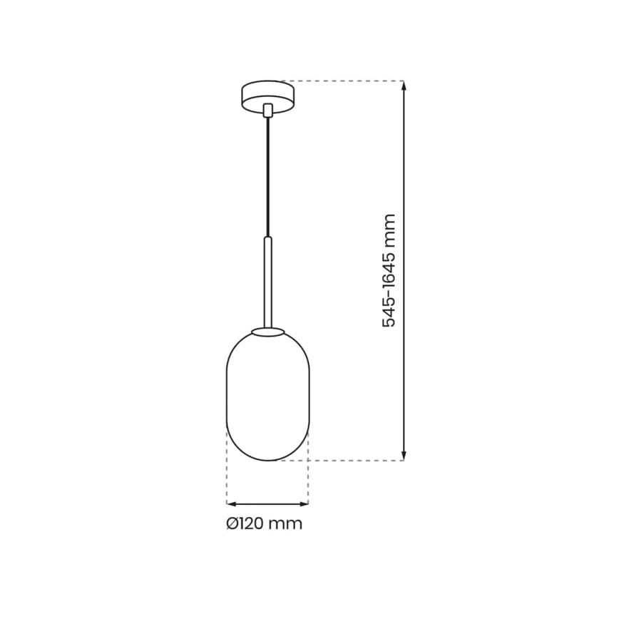 Ljuskrona med textilsladd ALIAS 1xG9/8W/230V diameter 12 cm guld