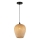 Ljuskrona med textilsladd ALMA 1xE27/60W/230V diameter 23 cm bambu
