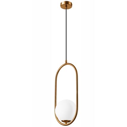 Ljuskrona med textilsladd AMBER 1xG9/5W/230V 140 cm