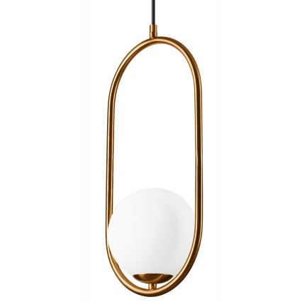 Ljuskrona med textilsladd AMBER 1xG9/5W/230V 140 cm