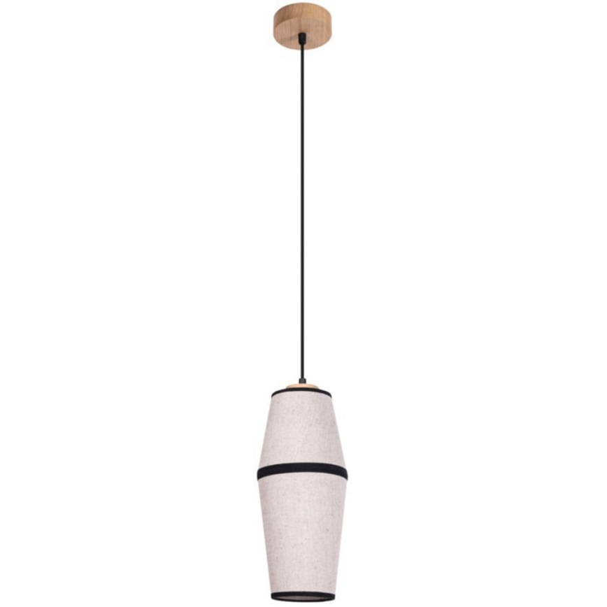 Ljuskrona med textilsladd AMIGO 1xE27/25W/230V ek – FSC certifierade