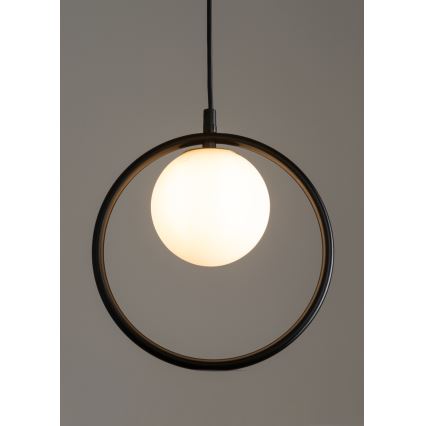 Ljuskrona med textilsladd AQUA 1xG9/12W/230V svart