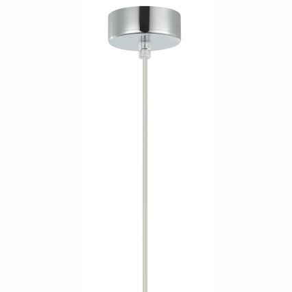 Ljuskrona med textilsladd ARMIN 1xGU10/10W/230V skinande krom