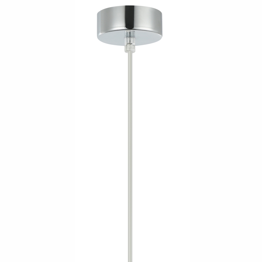 Ljuskrona med textilsladd ARMIN 1xGU10/10W/230V skinande krom