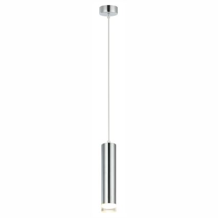 Ljuskrona med textilsladd ARMIN 3xGU10/10W/230V skinande krom