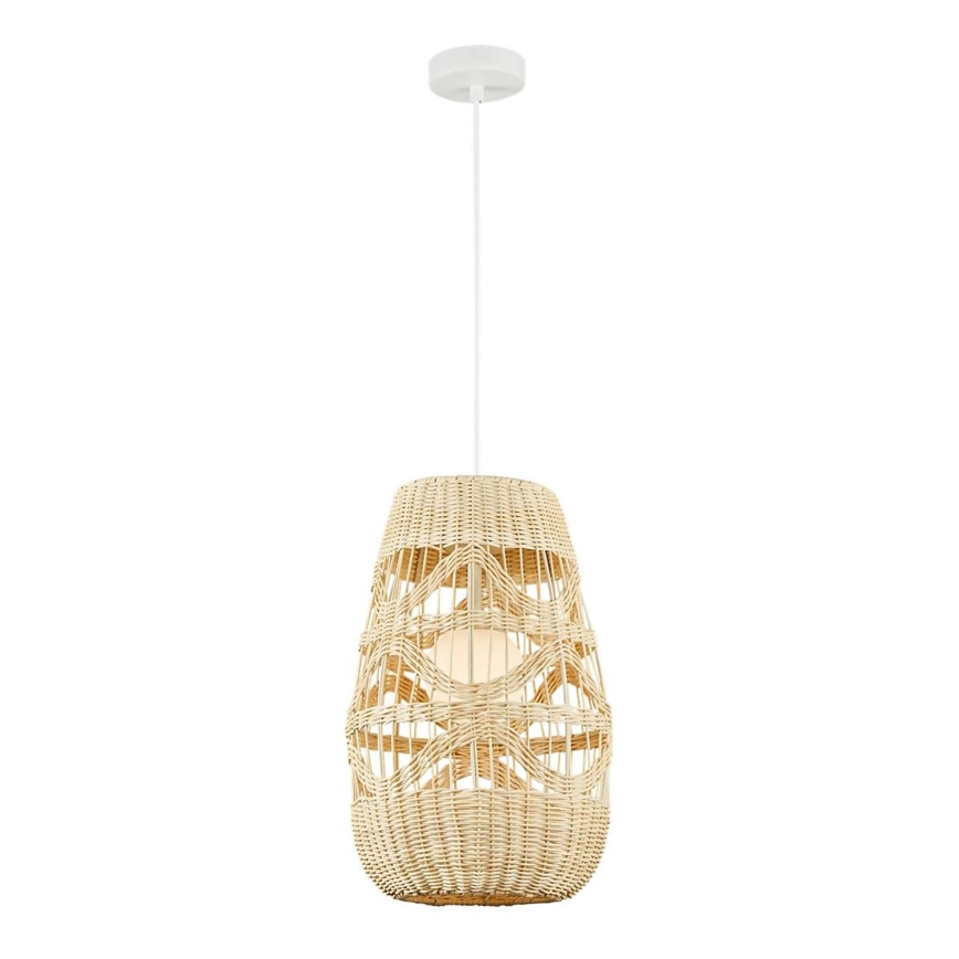 Ljuskrona med textilsladd ARONA 1xG9/9W/230V diameter 25 cm rotting/beige