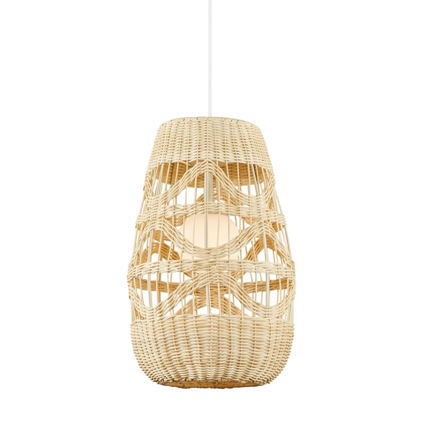 Ljuskrona med textilsladd ARONA 1xG9/9W/230V diameter 25 cm rotting/beige