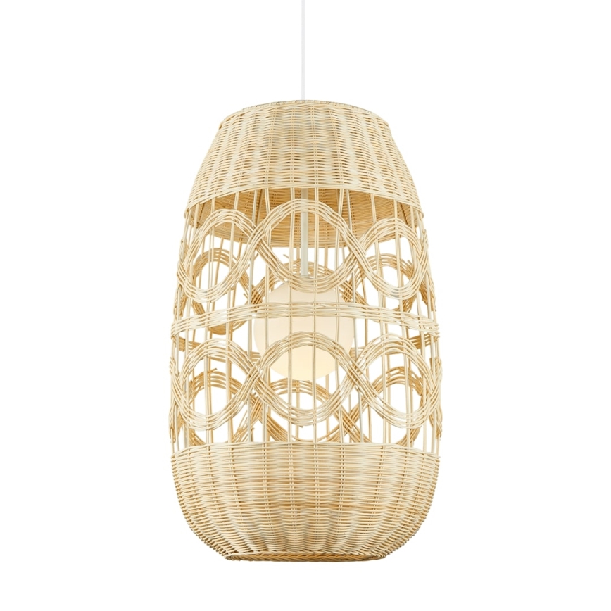 Ljuskrona med textilsladd ARONA 1xG9/9W/230V diameter 40 cm rotting/beige