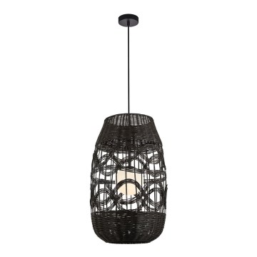 Ljuskrona med textilsladd ARONA 1xG9/9W/230V diameter 40 cm rotting/svart