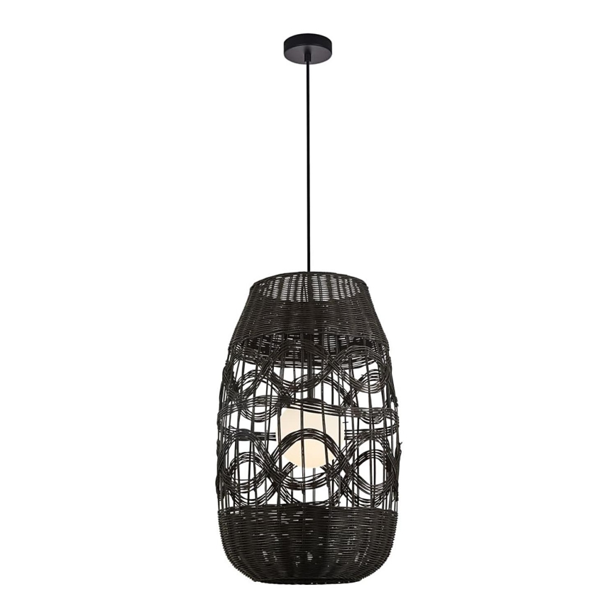 Ljuskrona med textilsladd ARONA 1xG9/9W/230V diameter 40 cm rotting/svart