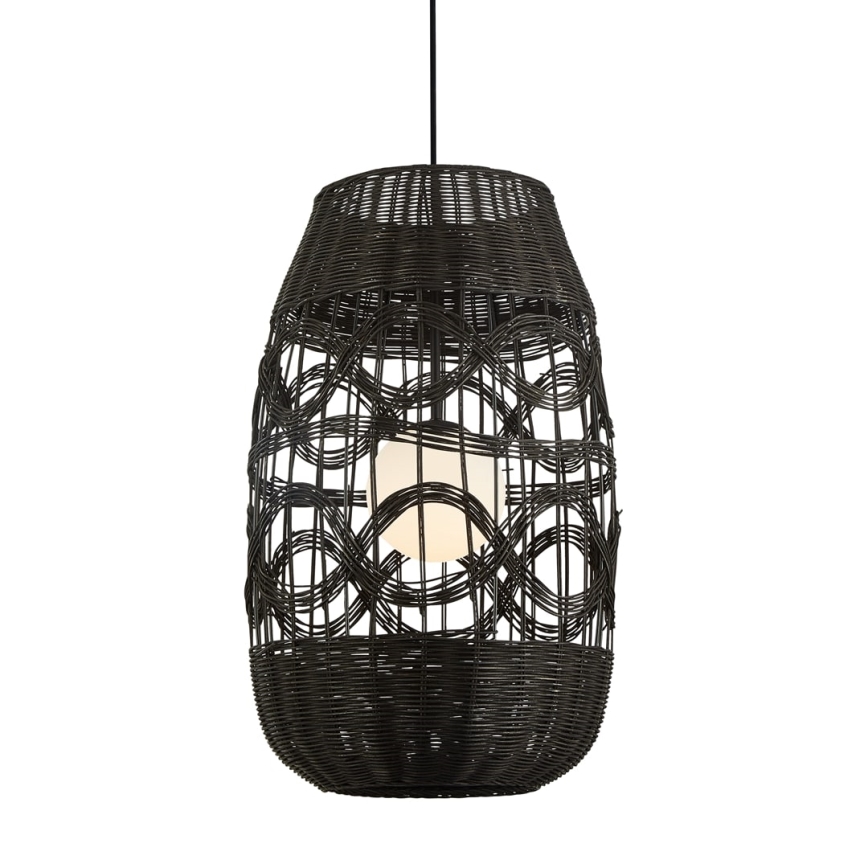 Ljuskrona med textilsladd ARONA 1xG9/9W/230V diameter 40 cm rotting/svart
