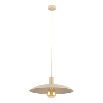 Ljuskrona med textilsladd ASTRA 1xE27/15W/230V diameter 41 cm beige